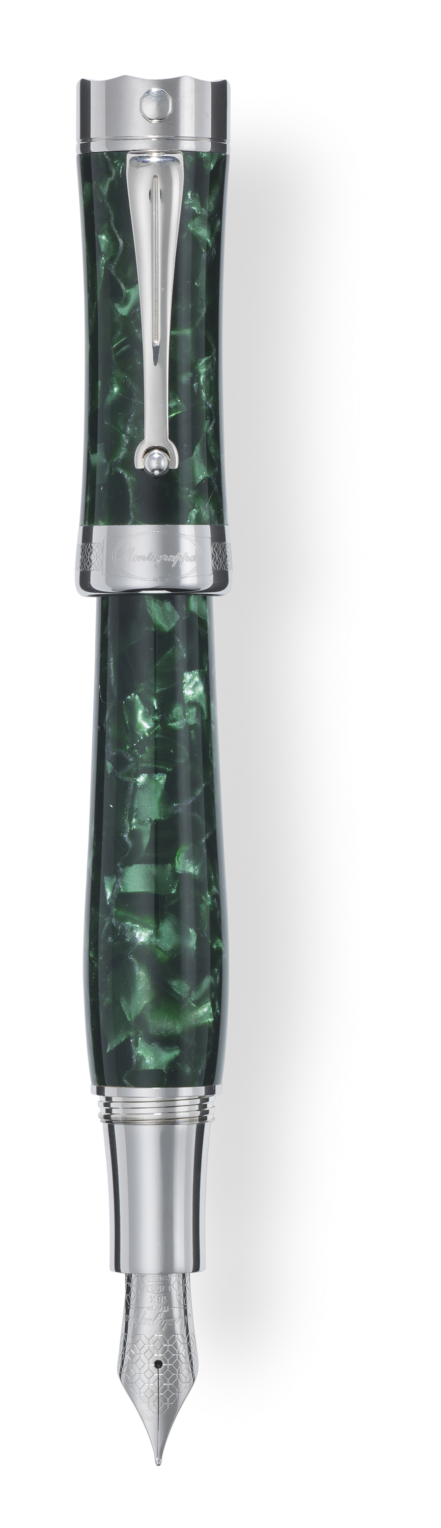 MONTEGRAPPA - Montegrappa Bartolome Ferracina Celluloid Malachite Green Ltd Ed Fountain Pen 9